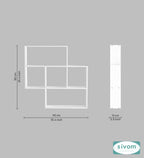 Sivom SIVOM RETICA Multipurpose Modular Wall Racks/Shelves/Organiser/Décor Particle Board Wall Shelf (Number of Shelves - 5, ) for Modern Homes | Elegant Design & Premium Finish