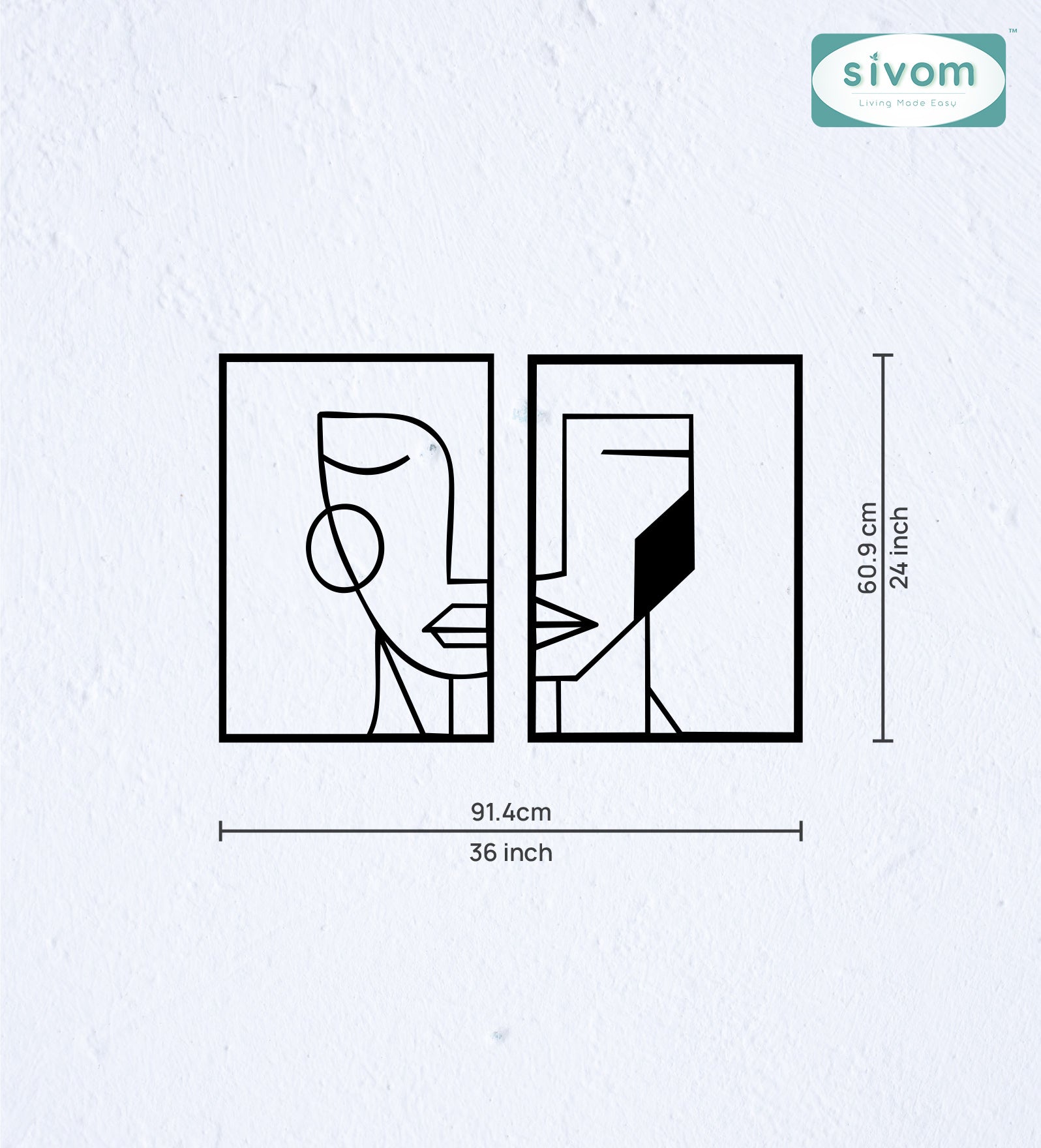 Sivom SIVOM 3DFrame Modular Wall Decor for Modern Homes | Elegant Design & Premium Finish