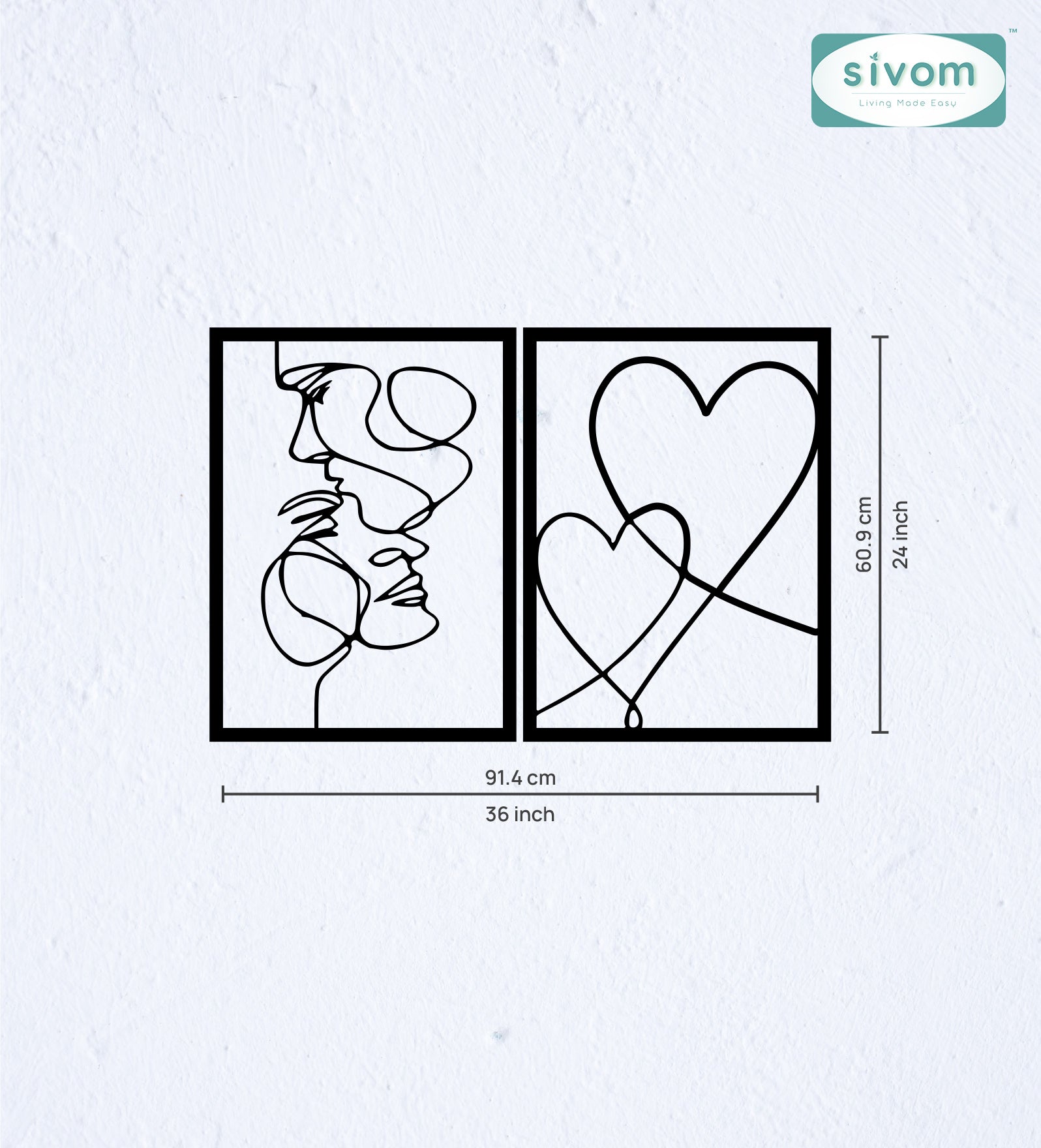 Sivom SIVOM 3DFrame Modular Wall Decor for Modern Homes | Elegant Design & Premium Finish