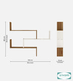 Sivom SIVOM WRAN Multipurpose Modular Wall Racks/Shelves/Organiser/Décor Particle Board Wall Shelf (Number of Shelves - 5, ) for Modern Homes | Elegant Design & Premium Finish
