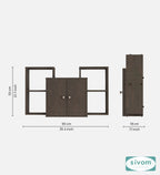 Sivom SIVOM WYDE Multipurpose Modular Wall Racks/Shelves/Organiser/Décor Particle Board Wall Shelf (Number of Shelves - 4, ) for Modern Homes | Elegant Design & Premium Finish