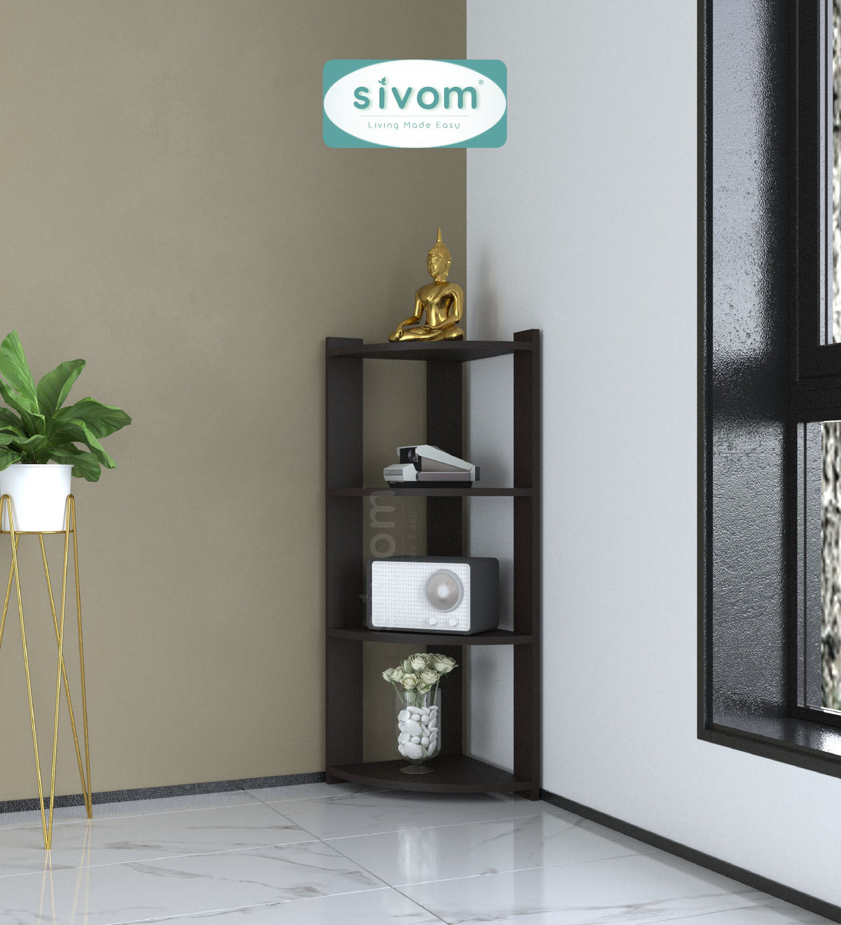 Sivom furniture SIVOM SNOW Multipurpose Storage Unit/Chest of 6 Drawers Engineered Wood Free Standing Cabinet for Modern Homes | Elegant Design & Premium Finish