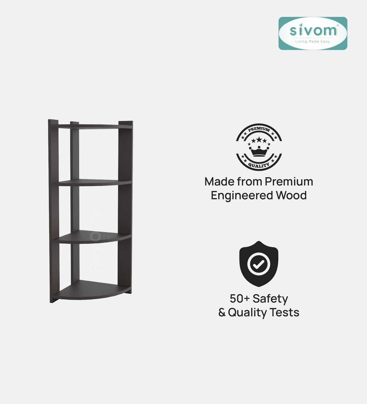 SIVOM SNOW Multipurpose Storage Unit/Chest of 6 Drawers Engineered Wood Free Standing Cabinet for Modern Homes | Elegant Design & Premium Finish
