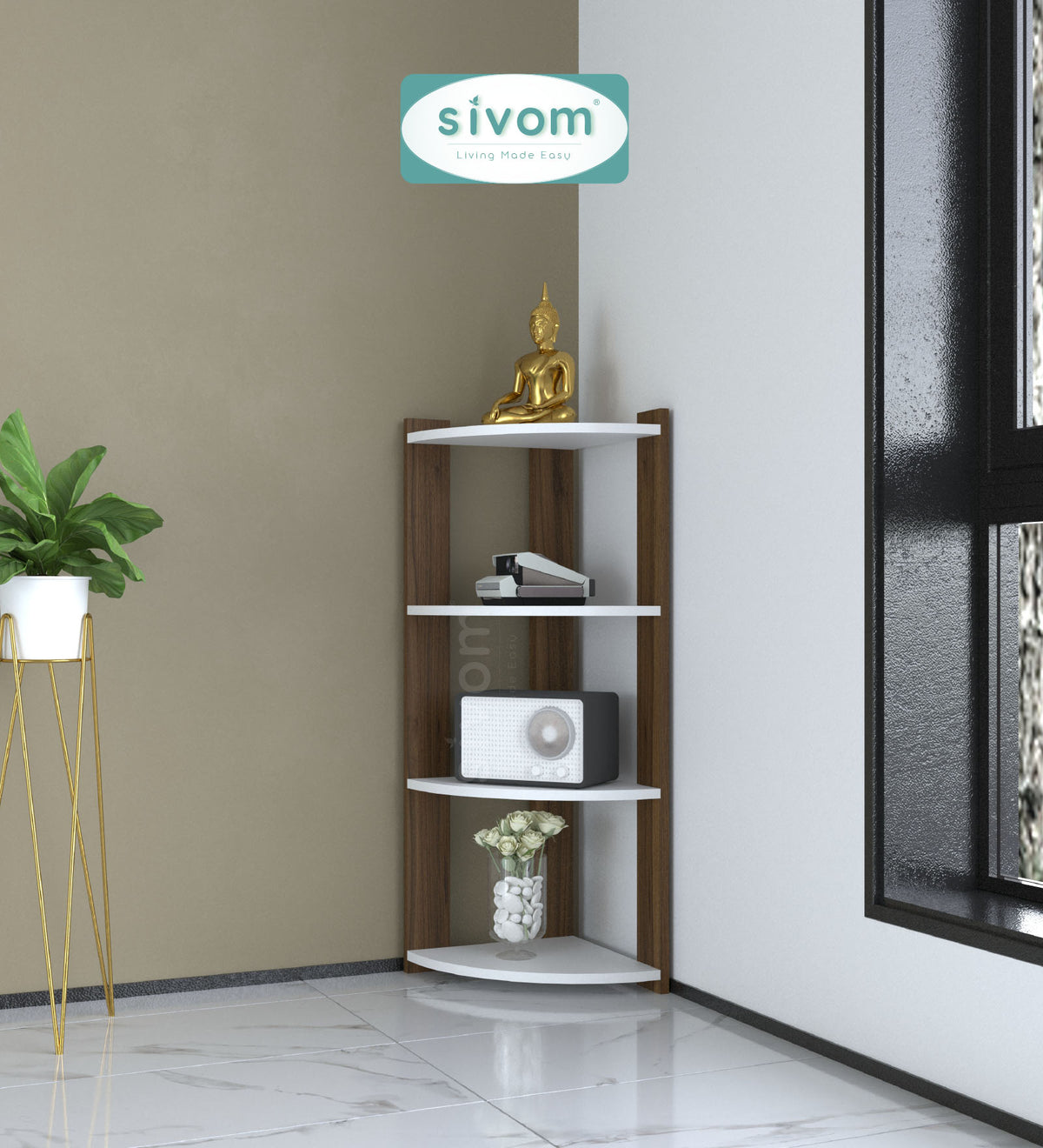 SIVOM SNOW Multipurpose Storage Unit/Chest of 6 Drawers Engineered Wood Free Standing Cabinet for Modern Homes | Elegant Design & Premium Finish