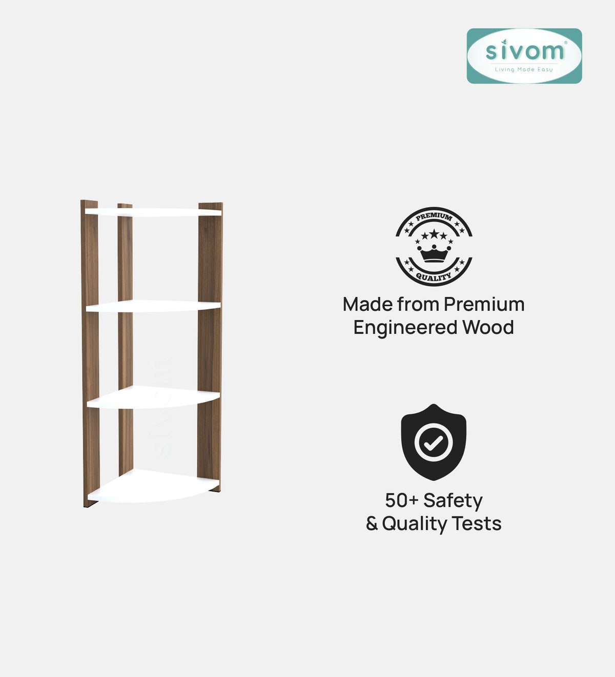 SIVOM SNOW Multipurpose Storage Unit/Chest of 6 Drawers Engineered Wood Free Standing Cabinet for Modern Homes | Elegant Design & Premium Finish