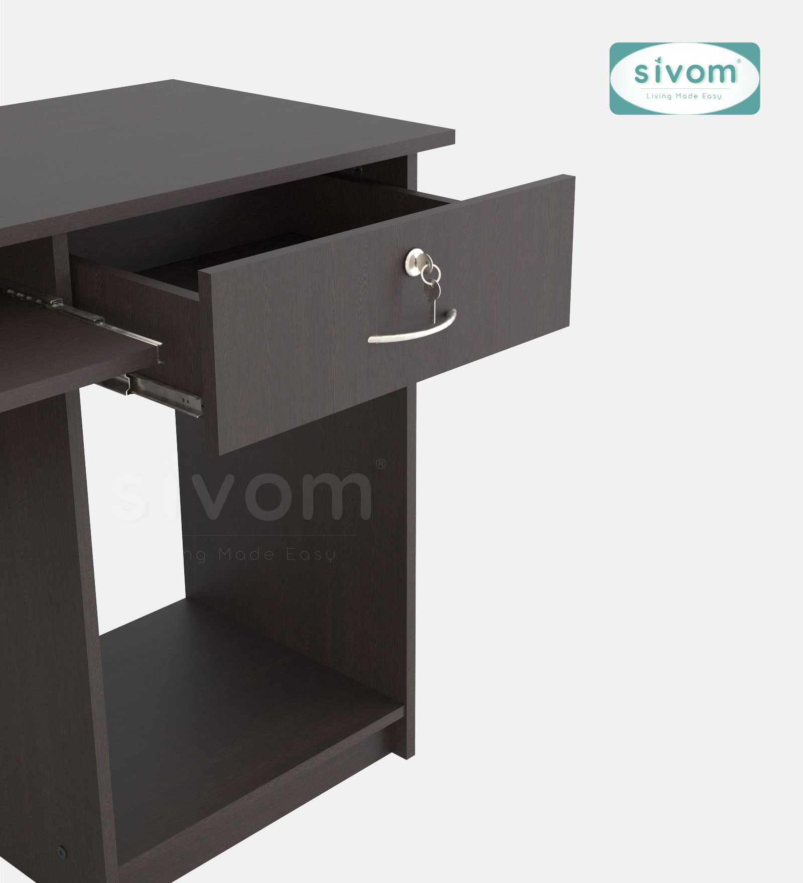SIVOM Soffi Home/Office Engineered Wood Executive Desk for Modern Homes | Elegant Design & Premium Finish