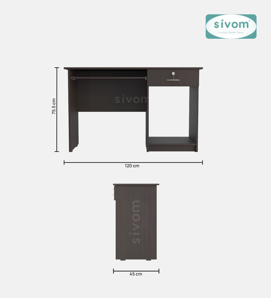 SIVOM Soffi Home/Office Engineered Wood Executive Desk for Modern Homes | Elegant Design & Premium Finish
