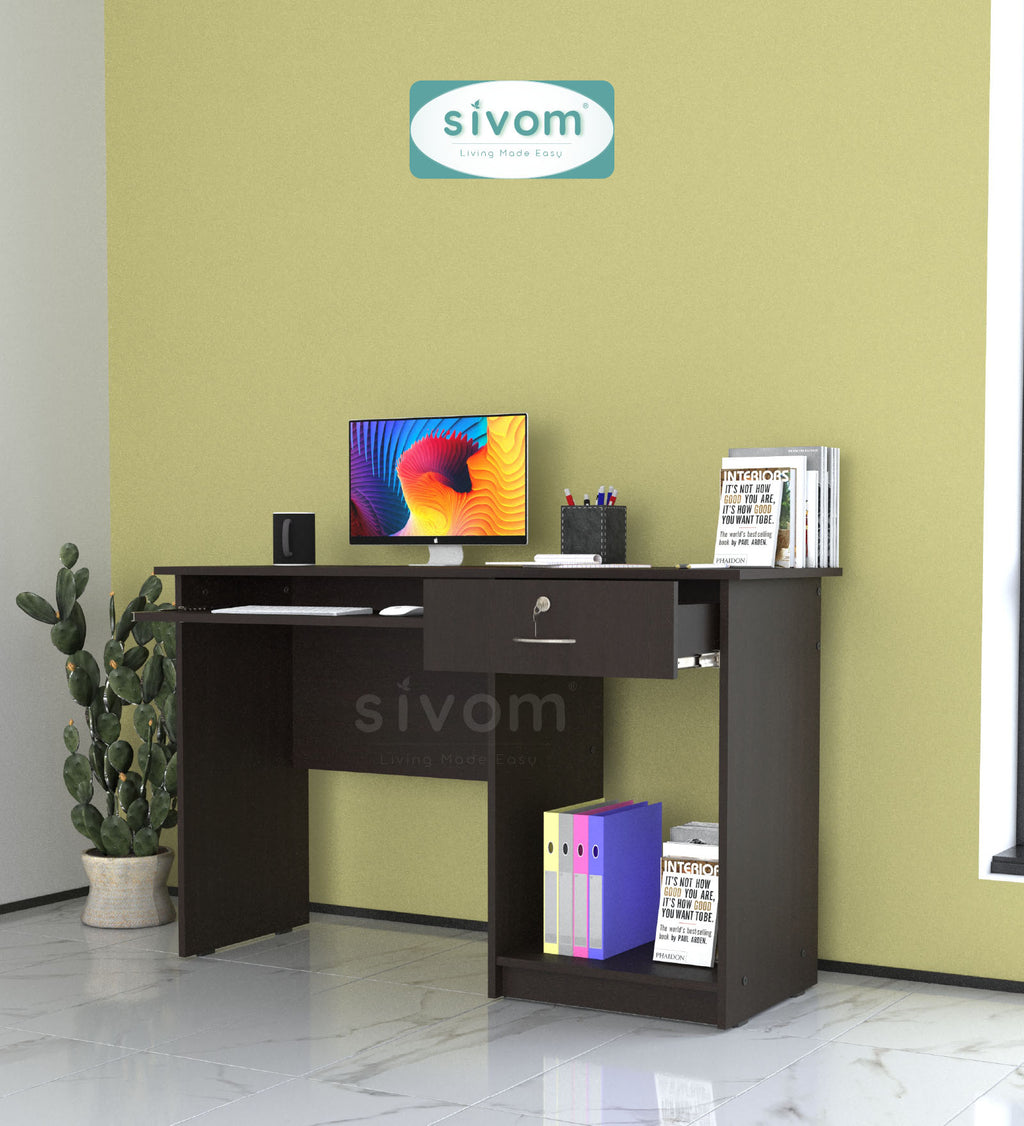SIVOM Soffi Home/Office Engineered Wood Executive Desk for Modern Homes | Elegant Design & Premium Finish
