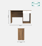 SIVOM Soffi Home/Office Engineered Wood Executive Desk for Modern Homes | Elegant Design & Premium Finish