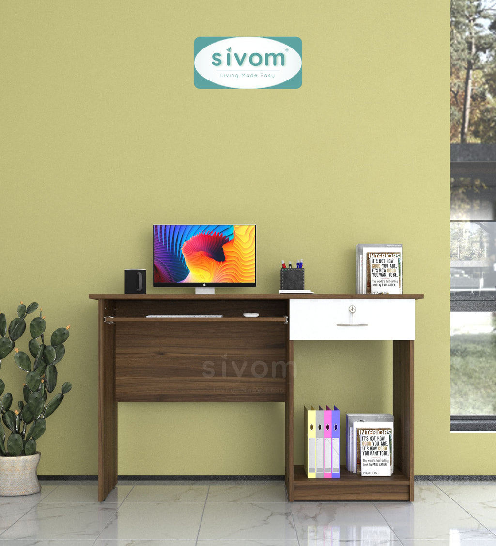 SIVOM Soffi Home/Office Engineered Wood Executive Desk for Modern Homes | Elegant Design & Premium Finish