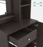 Sivom SIVOM Solitude Dressing Table with Stool Engineered Wood Dressing Table for Modern Homes | Elegant Design & Premium Finish