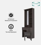 Sivom SIVOM Solitude Dressing Table with Stool Engineered Wood Dressing Table for Modern Homes | Elegant Design & Premium Finish