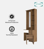 Sivom SIVOM Solitude Dressing Table with Stool Engineered Wood Dressing Table for Modern Homes | Elegant Design & Premium Finish