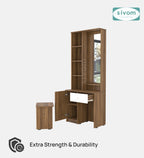 Sivom SIVOM Solitude Dressing Table with Stool Engineered Wood Dressing Table for Modern Homes | Elegant Design & Premium Finish