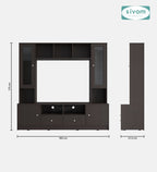 Sivom SIVOM SOUL Multipurpose TV Unit fits upto 43 inch with Storage Engineered Wood TV Entertainment Unit for Modern Homes | Elegant Design & Premium Finish