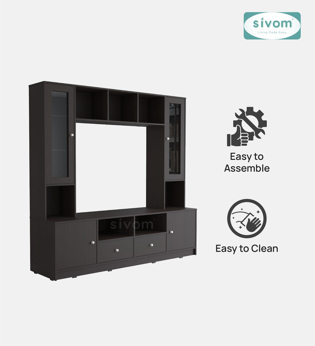 Sivom SIVOM SOUL Multipurpose TV Unit fits upto 43 inch with Storage Engineered Wood TV Entertainment Unit for Modern Homes | Elegant Design & Premium Finish