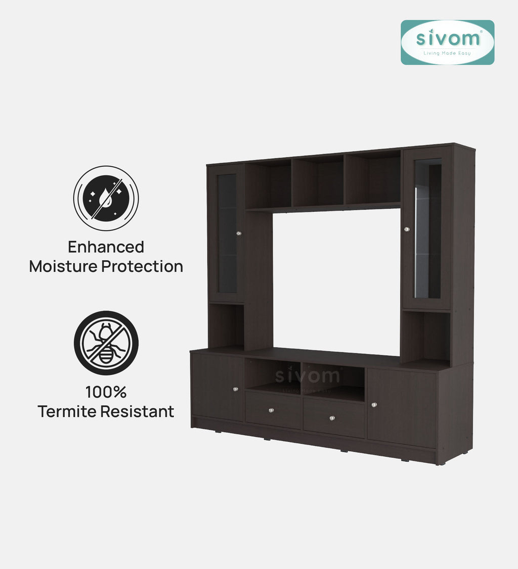 Sivom SIVOM SOUL Multipurpose TV Unit fits upto 43 inch with Storage Engineered Wood TV Entertainment Unit for Modern Homes | Elegant Design & Premium Finish