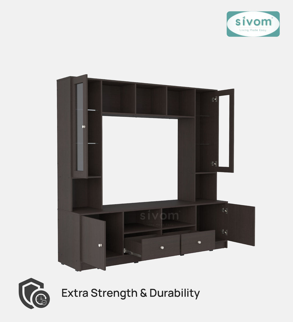 Sivom SIVOM SOUL Multipurpose TV Unit fits upto 43 inch with Storage Engineered Wood TV Entertainment Unit for Modern Homes | Elegant Design & Premium Finish