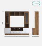 Sivom SIVOM SOUL Multipurpose TV Unit fits upto 43 inch with Storage Engineered Wood TV Entertainment Unit for Modern Homes | Elegant Design & Premium Finish
