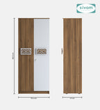 Sivom SIVOM Spacy Multipurpose 2 Door Wardrobe / Engineered Wood 2 Door Wardrobe for Modern Homes | Elegant Design & Premium Finish