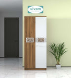 Sivom SIVOM Spacy Multipurpose 2 Door Wardrobe / Engineered Wood 2 Door Wardrobe for Modern Homes | Elegant Design & Premium Finish