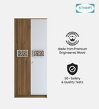 Sivom SIVOM Spacy Multipurpose 2 Door Wardrobe / Engineered Wood 2 Door Wardrobe for Modern Homes | Elegant Design & Premium Finish