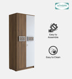 Sivom SIVOM Spacy Multipurpose 2 Door Wardrobe / Engineered Wood 2 Door Wardrobe for Modern Homes | Elegant Design & Premium Finish