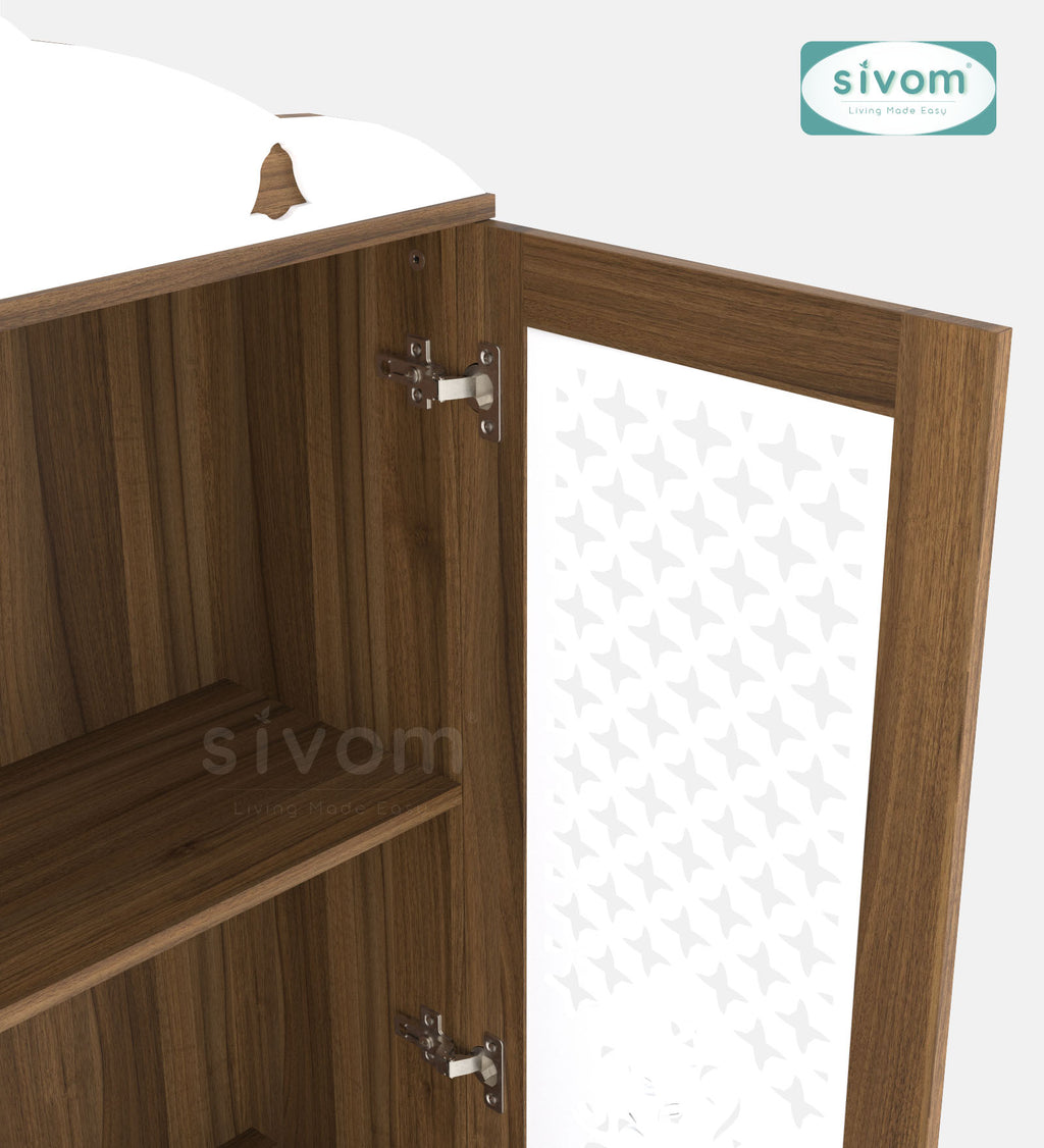 Sivom SIVOM Spree Home Temple/Pooja Unit/Home Mandir/ Engineered Wood Home Temple (Height: 167, Knock Down) for Modern Homes | Elegant Design & Premium Finish