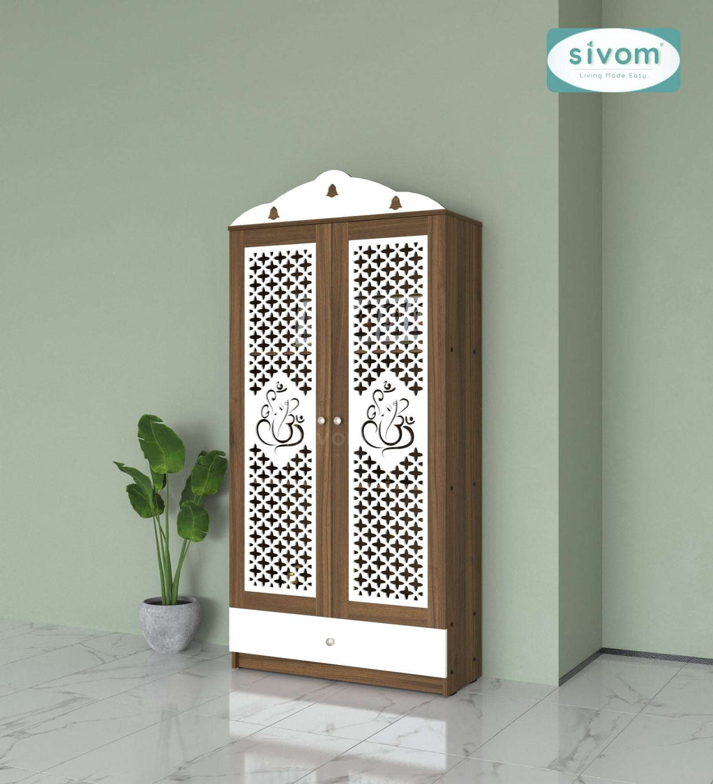 Sivom SIVOM Spree Home Temple/Pooja Unit/Home Mandir/ Engineered Wood Home Temple (Height: 167, Knock Down) for Modern Homes | Elegant Design & Premium Finish