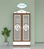 Sivom SIVOM Spree Home Temple/Pooja Unit/Home Mandir/ Engineered Wood Home Temple (Height: 167, Knock Down) for Modern Homes | Elegant Design & Premium Finish