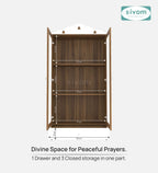 Sivom SIVOM Spree Home Temple/Pooja Unit/Home Mandir/ Engineered Wood Home Temple (Height: 167, Knock Down) for Modern Homes | Elegant Design & Premium Finish