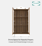 Sivom SIVOM Spree Home Temple/Pooja Unit/Home Mandir/ Engineered Wood Home Temple (Height: 167, Knock Down) for Modern Homes | Elegant Design & Premium Finish