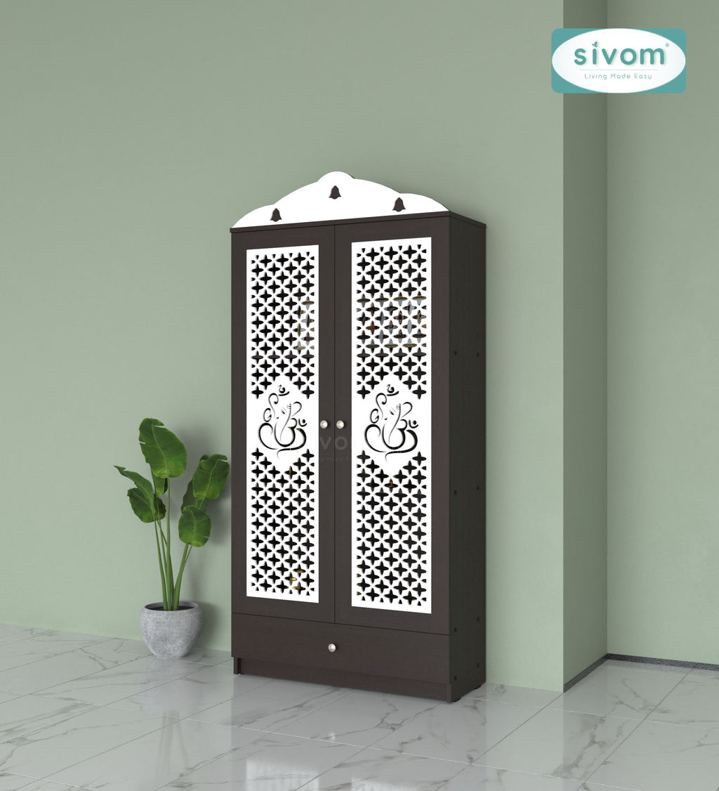 Sivom SIVOM Spree Home Temple/Pooja Unit/Home Mandir/ Engineered Wood Home Temple (Height: 167, Knock Down) for Modern Homes | Elegant Design & Premium Finish