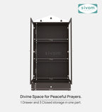 Sivom SIVOM Spree Home Temple/Pooja Unit/Home Mandir/ Engineered Wood Home Temple (Height: 167, Knock Down) for Modern Homes | Elegant Design & Premium Finish