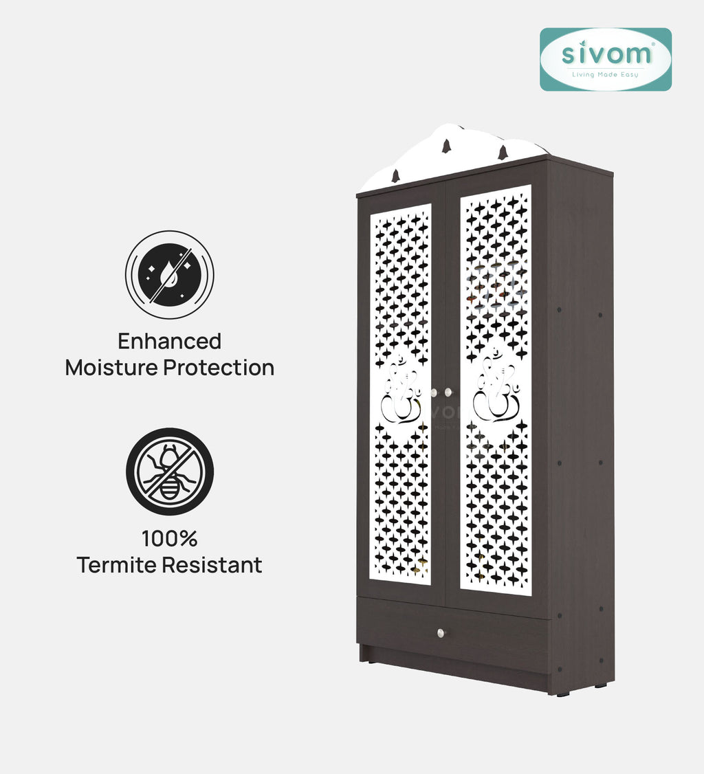 Sivom SIVOM Spree Home Temple/Pooja Unit/Home Mandir/ Engineered Wood Home Temple (Height: 167, Knock Down) for Modern Homes | Elegant Design & Premium Finish
