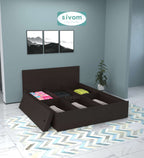 Sivom furniture SIVOM Stark Bed with Storage Engineered Wood queen Bed Engineered Wood Queen Bed (Delivery Condition - Knock Down)