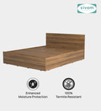 Sivom furniture SIVOM Stark Bed with Storage Engineered Wood queen Bed Engineered Wood Queen Bed (Delivery Condition - Knock Down)