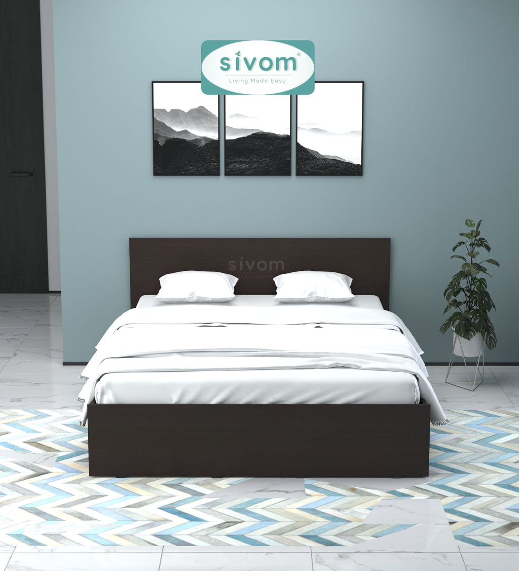 Sivom furniture SIVOM Stark Bed with Storage Engineered Wood queen Bed Engineered Wood Queen Bed (Delivery Condition - Knock Down)