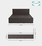 Sivom furniture SIVOM Stark Bed with Storage Engineered Wood queen Bed Engineered Wood Queen Bed (Delivery Condition - Knock Down)