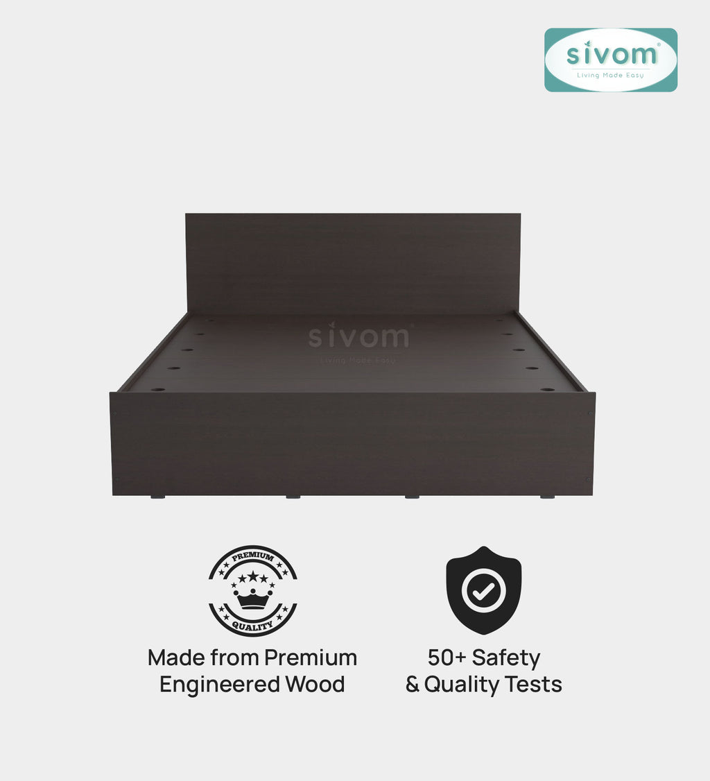 Sivom furniture SIVOM Stark Bed with Storage Engineered Wood queen Bed Engineered Wood Queen Bed (Delivery Condition - Knock Down)