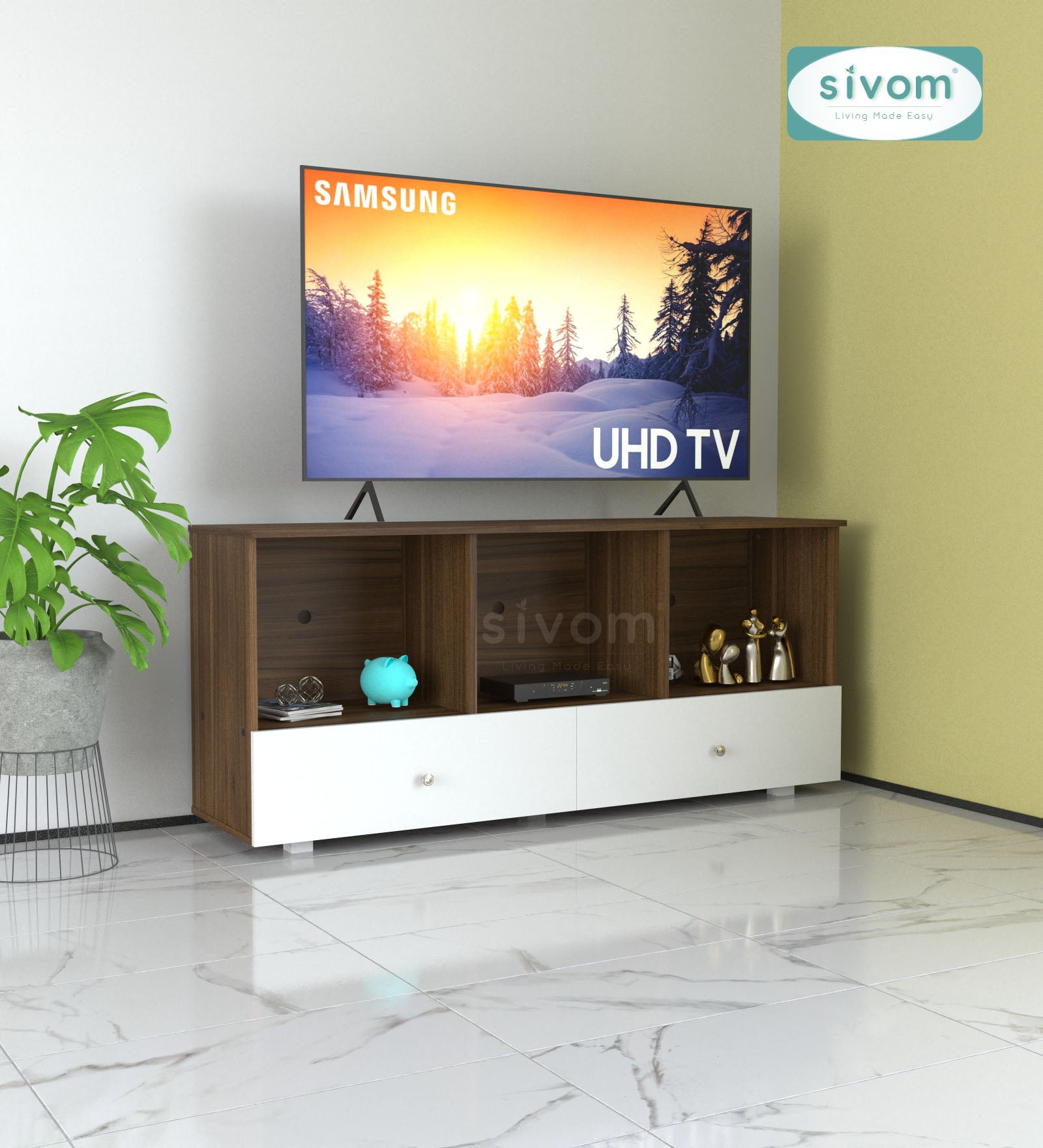 Sivom furniture SIVOM SUMO Multipurpose TV Unit fits upto 43 inch with Storage Engineered Wood TV Entertainment Unit for Modern Homes | Elegant Design & Premium Finish (Copy) (Copy) (Copy) (Copy)