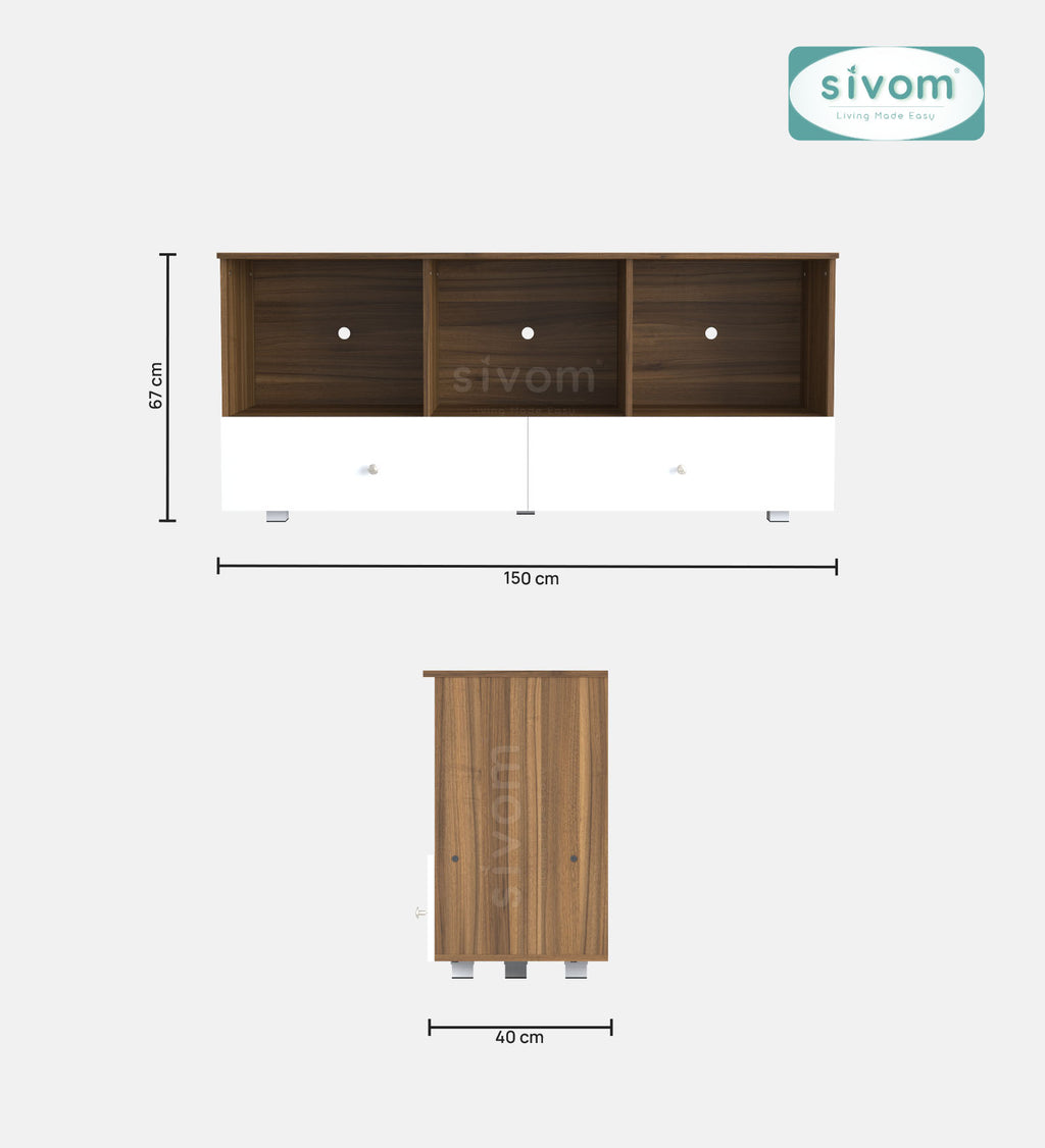 Sivom furniture SIVOM SUMO Multipurpose TV Unit fits upto 43 inch with Storage Engineered Wood TV Entertainment Unit for Modern Homes | Elegant Design & Premium Finish (Copy) (Copy) (Copy) (Copy)