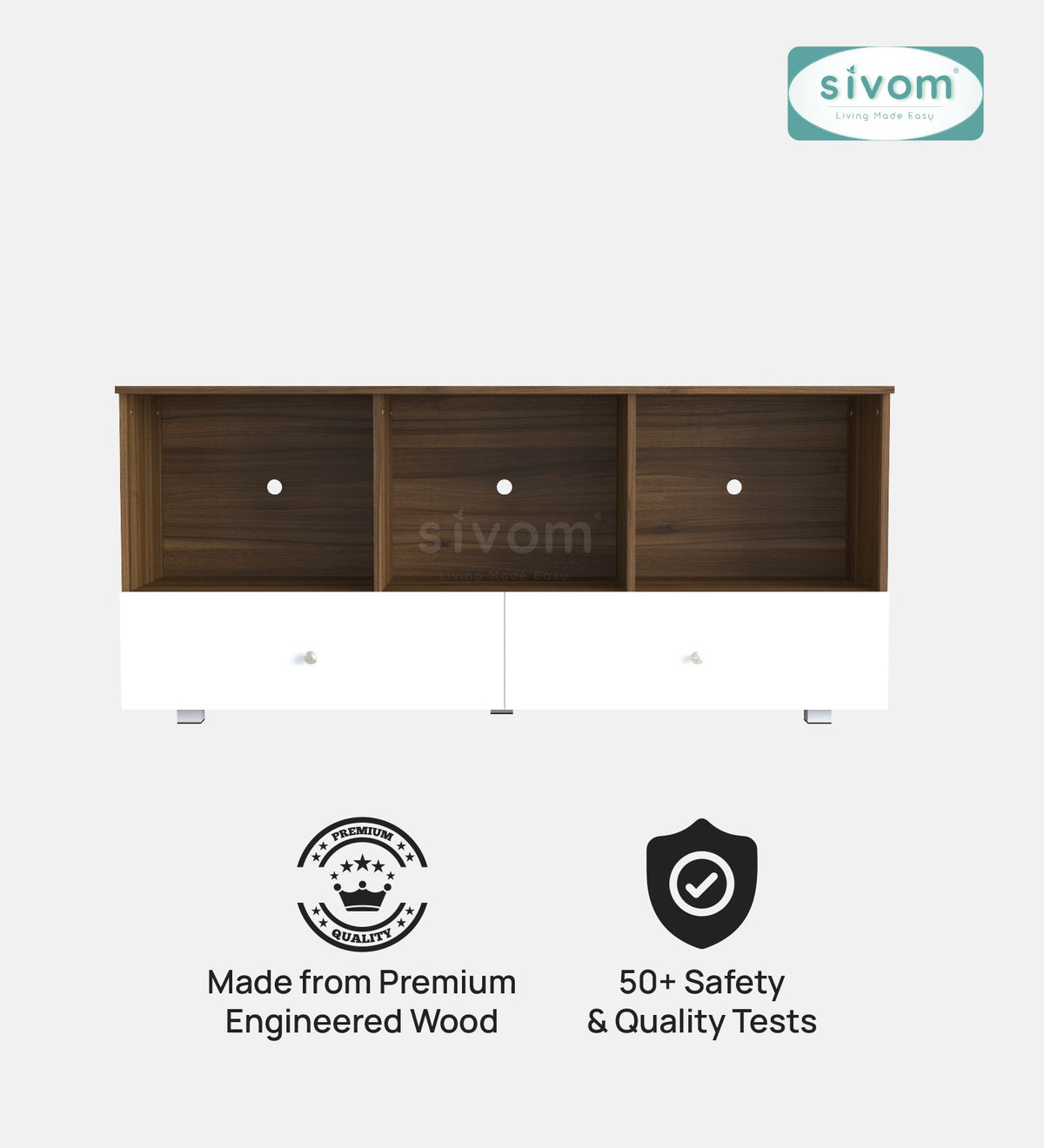 Sivom furniture SIVOM SUMO Multipurpose TV Unit fits upto 43 inch with Storage Engineered Wood TV Entertainment Unit for Modern Homes | Elegant Design & Premium Finish (Copy) (Copy) (Copy) (Copy)