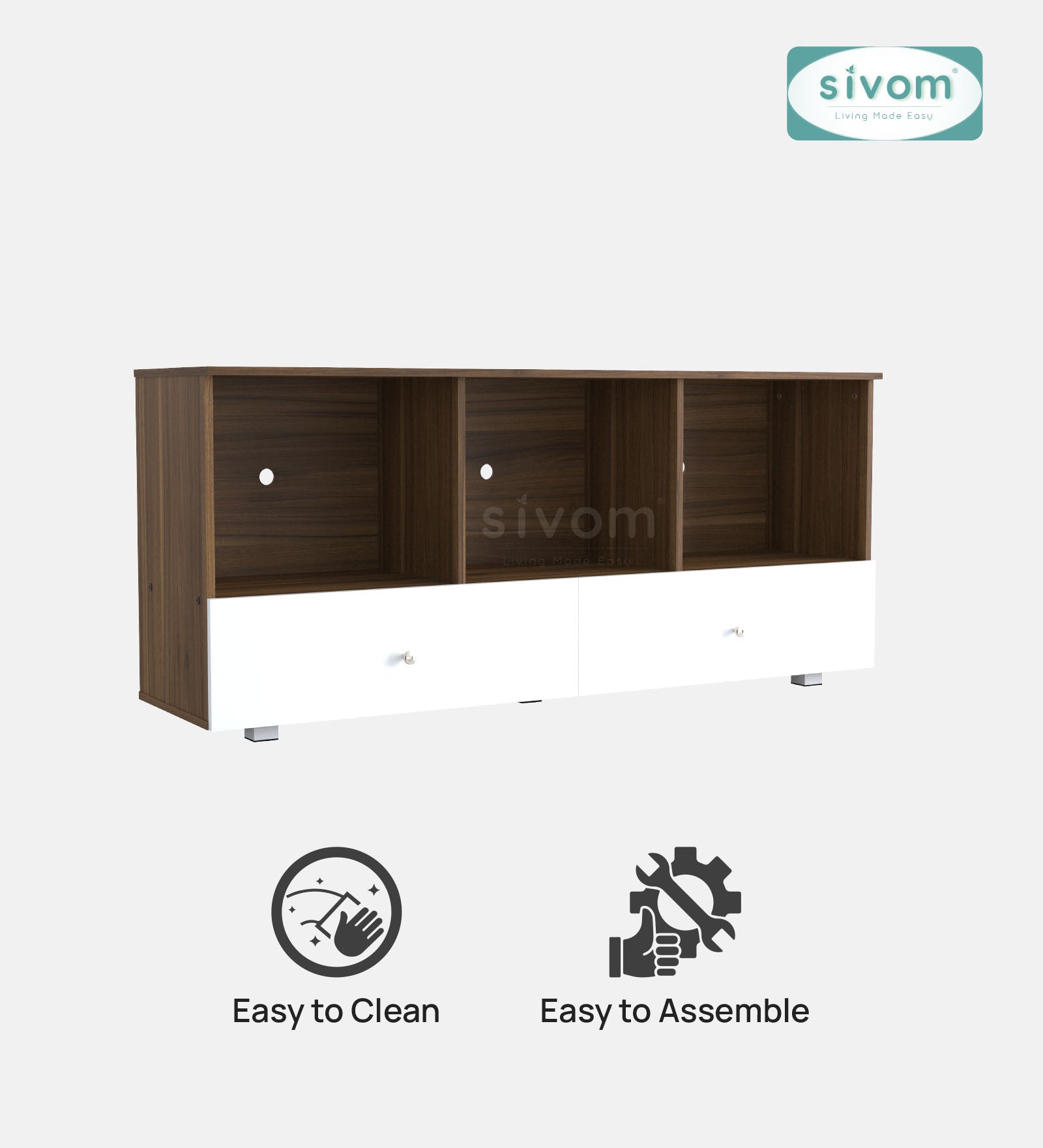 Sivom furniture SIVOM SUMO Multipurpose TV Unit fits upto 43 inch with Storage Engineered Wood TV Entertainment Unit for Modern Homes | Elegant Design & Premium Finish (Copy) (Copy) (Copy) (Copy)