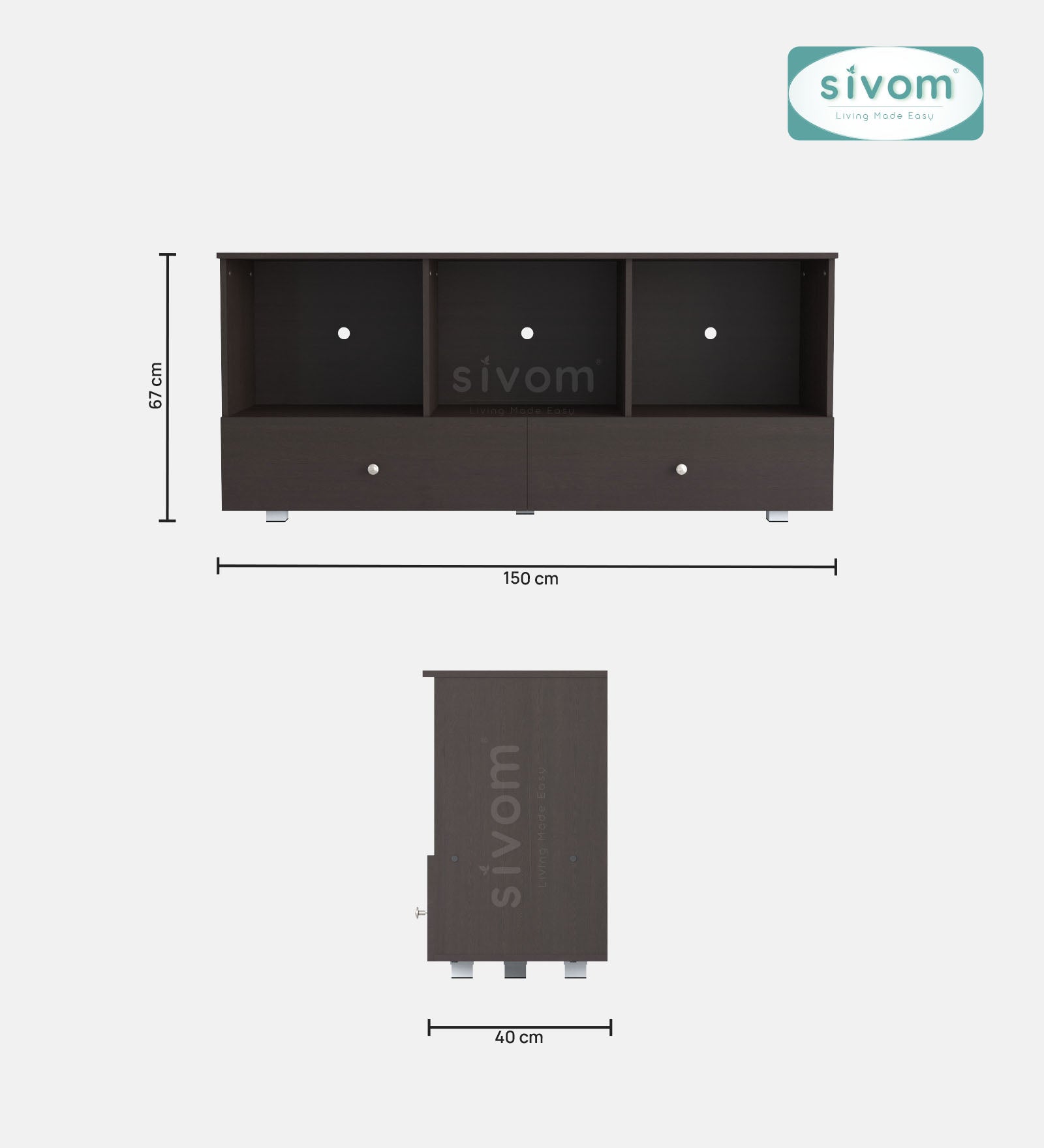 Sivom furniture SIVOM SUMO Multipurpose TV Unit fits upto 43 inch with Storage Engineered Wood TV Entertainment Unit for Modern Homes | Elegant Design & Premium Finish (Copy) (Copy) (Copy) (Copy)