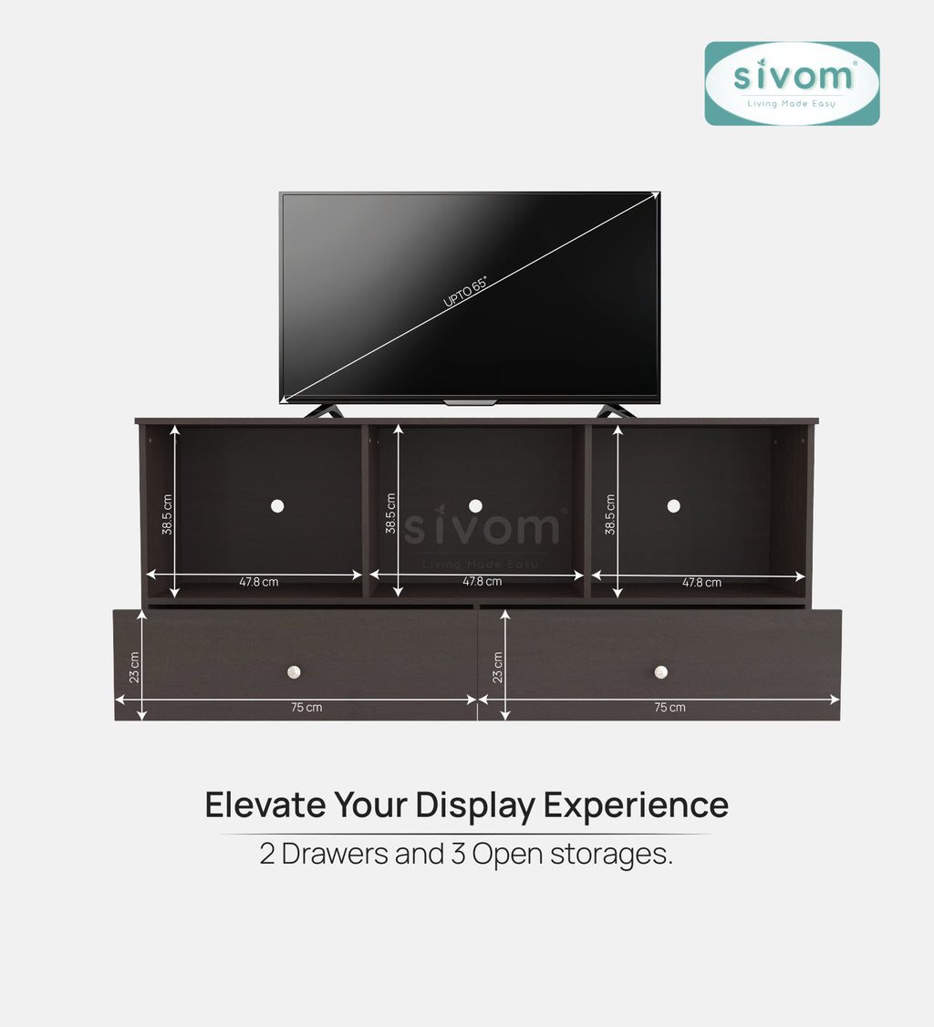 Sivom furniture SIVOM SUMO Multipurpose TV Unit fits upto 43 inch with Storage Engineered Wood TV Entertainment Unit for Modern Homes | Elegant Design & Premium Finish (Copy) (Copy) (Copy) (Copy)