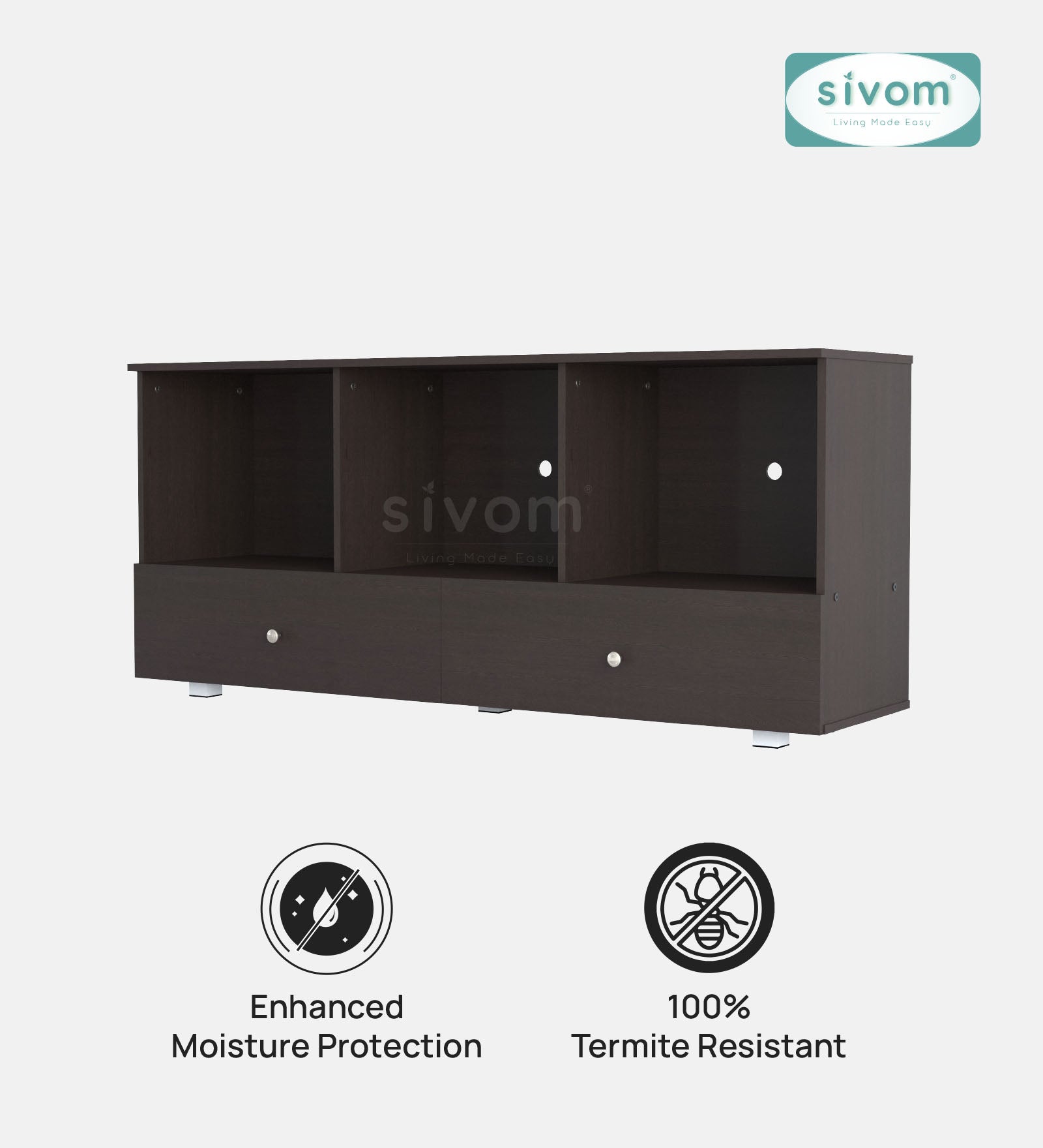 Sivom furniture SIVOM SUMO Multipurpose TV Unit fits upto 43 inch with Storage Engineered Wood TV Entertainment Unit for Modern Homes | Elegant Design & Premium Finish (Copy) (Copy) (Copy) (Copy)