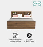 Sivom furniture SIVOM Sylvia Bed with Storage Engineered Wood queen Bed Engineered Wood Queen Bed (Delivery Condition - Knock Down)