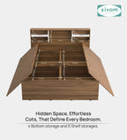 Sivom furniture SIVOM Sylvia Bed with Storage Engineered Wood queen Bed Engineered Wood Queen Bed (Delivery Condition - Knock Down)