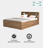 Sivom furniture SIVOM Sylvia Bed with Storage Engineered Wood queen Bed Engineered Wood Queen Bed (Delivery Condition - Knock Down)